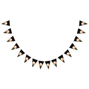 Elegant Gold Rose Black Wedding Bunting