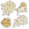 Elegant Gold Rose Wedding Invitation Stickers