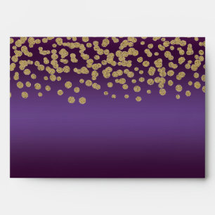 Elegant Gold  & Royal Purple Envelopes