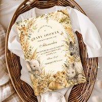 Elegant Gold Safari Boy Baby Shower