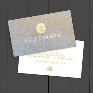 Elegant Gold Sand Dollar Business Card