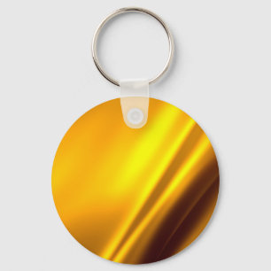 Elegant Gold Satin Faux Texture Look Key Ring