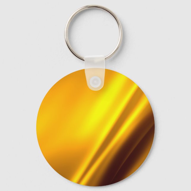 Elegant Gold Satin Faux Texture Look Key Ring (Front)