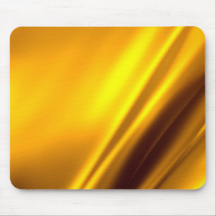 Elegant Gold Satin Faux Texture Look Mouse Mat