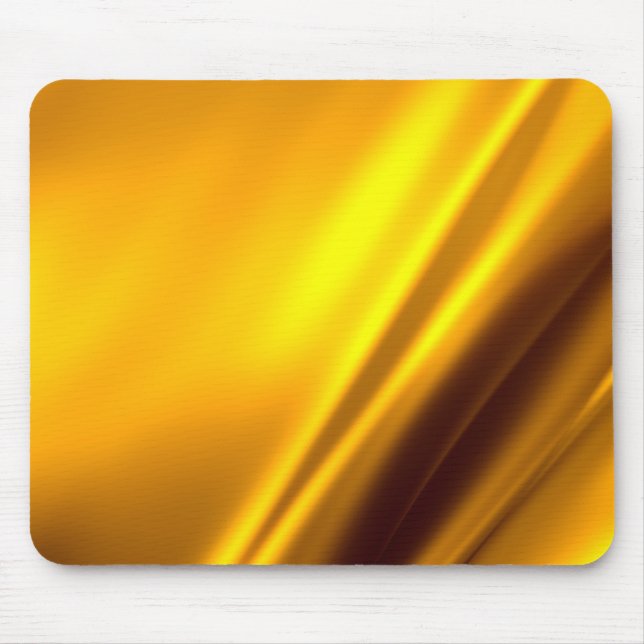 Elegant Gold Satin Faux Texture Look Mouse Mat (Front)