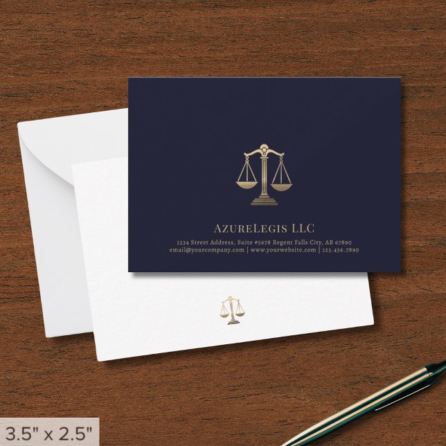 Elegant Gold Scale Law Note Card (Creator Uploaded)