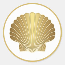 Elegant Gold Scallop Shell