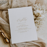 Elegant Gold Script 80th Birthday Party Invitation<br><div class="desc">This elegant gold script 80th birthday party invitation is perfect for a simple birthday party. The minimalist gold and white design features fancy romantic typography with modern glam style. Customisable in any colour. Keep the design minimal and classy, as is, or personalise it by adding your own graphics and artwork....</div>