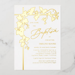 Elegant Gold Script Baptism