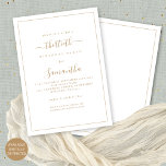 Elegant Gold Script Border 30th Birthday Party Invitation<br><div class="desc">Elegant Gold Script Border 30th Birthday Party. Available digitally or printed. A minimalist modern text design for your thirtieth which is fully customisable, with a single line border. Change the words as required and you can also change text and background colours as well as lots more if you so wish...</div>