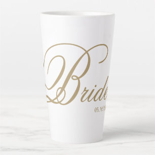 Elegant Gold Script Bride Latte Mug