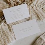 Elegant Gold Script Business Card<br><div class="desc">This elegant gold script business card is perfect for a small business owner, consultant, stylist and more! The minimalist gold and white design features fancy romantic typography with modern glam style. Customisable in any colour. Keep the design minimal and classy, as is, or personalise it by adding your own graphics...</div>