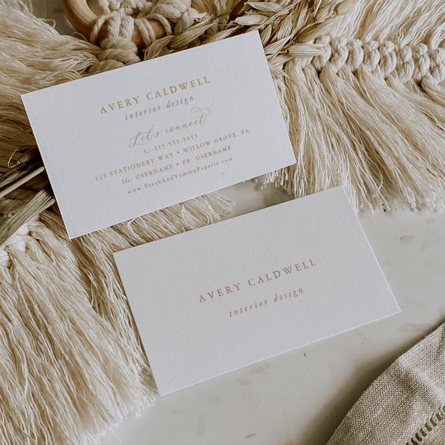 Elegant Gold Script Business Card (Creator Uploaded)