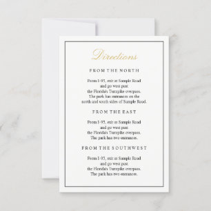 Elegant Gold Script Enclosure Card vertical
