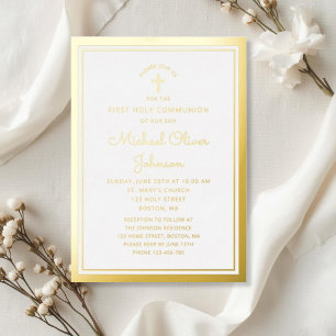 Elegant Gold Script First Communion