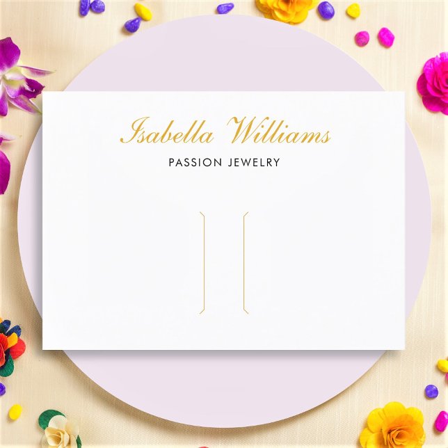 Elegant Gold Script Hair Clip Display Card (Creator Uploaded)