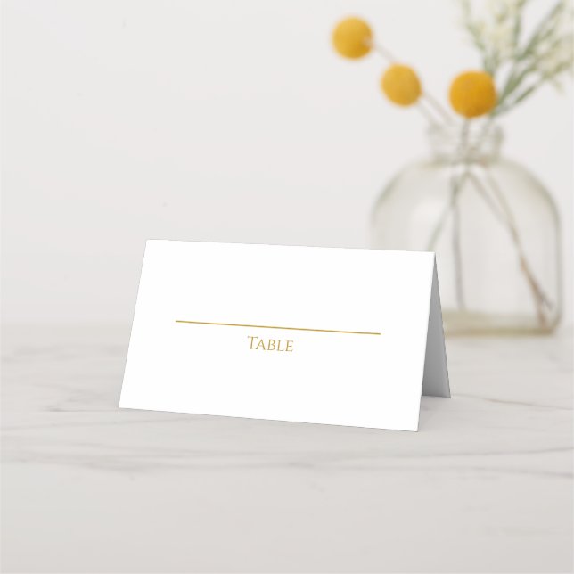 Elegant Gold Script Islamic Wedding Place Card (Front)