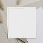 Elegant Gold Script Monogram Notepad<br><div class="desc">Create your own personalised notepad with elegant script monogram name and border in gold colour.</div>
