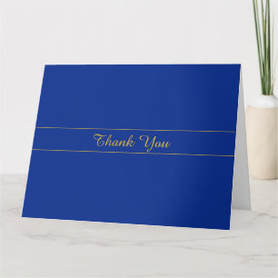 Elegant Gold Script on Navy Blue Background Card