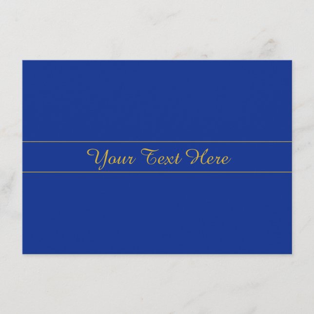 Elegant Gold Script on Navy Blue Background Enclosure Card (Front)