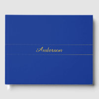 Elegant Gold Script on Navy Blue Background