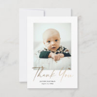 Elegant Gold Script Petite Baby Photo