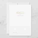 Elegant Gold Script Wedding Advice Card<br><div class="desc">This elegant gold script wedding advice card is perfect for a simple wedding and can be used for any event. The minimalist gold and white design features fancy romantic typography with modern glam style. Customisable in any colour. Keep the design minimal and classy, as is, or personalise it by adding...</div>