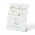 Elegant Gold Script Wedding Signature Drinks