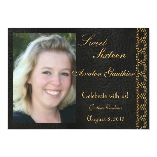 Elegant Gold Scroll Photo All Occasion Invitation