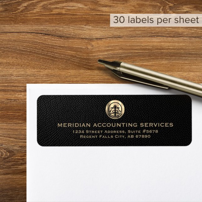 Elegant Gold Seal Logo Return Address Label (Creator Uploaded)