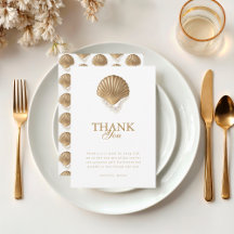 Elegant Gold Seashell Pearls Bridal Shower Wedding