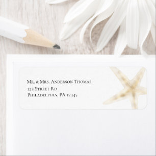 Elegant Gold Seashell Return Address Labels