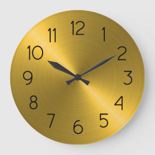 Elegant Gold Sheen Large Clock