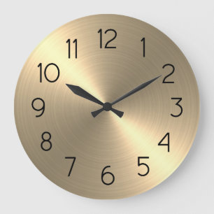 Elegant Gold Sheen Large Clock