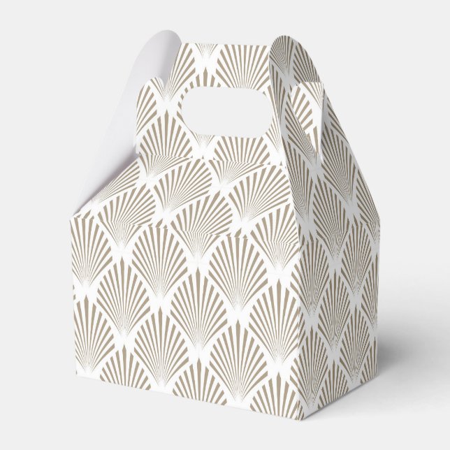 Elegant Gold Shell Pattern Favour Box (Back Side)