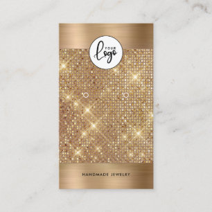 Elegant Gold Shimmer Earrings Display Card