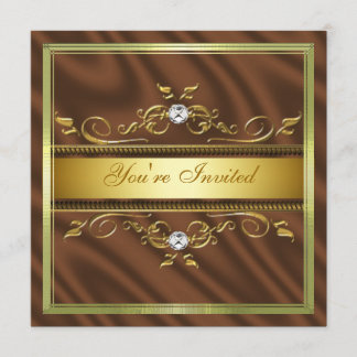 Elegant Gold Sienna Silk/Satin Invitation Template