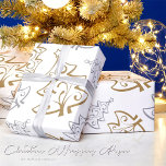 Elegant Gold Silver Christmas Tree Wrapping Paper<br><div class="desc">Elegant gold silver christmas tree wrapping paper.</div>