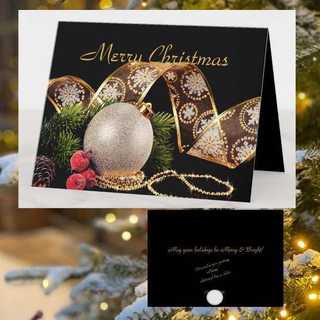 Elegant Gold Silver Coporate Xmas Holiday Greeting (Creator Uploaded)