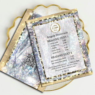 Elegant Gold Silver Holograph Unique Glitter Flyer