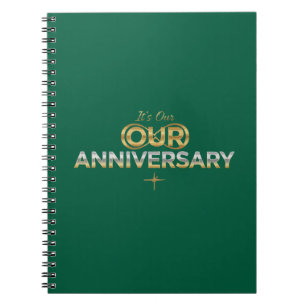 Elegant Gold & Silver It's Our Anniversary Notebook
