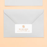 Elegant gold snowflake Christmas return address Label<br><div class="desc">Modern stylish gold copper snowflake clean white Christmas card chic return address label.</div>