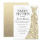 Elegant Gold Sparkle Dress Sweet 16 Invite