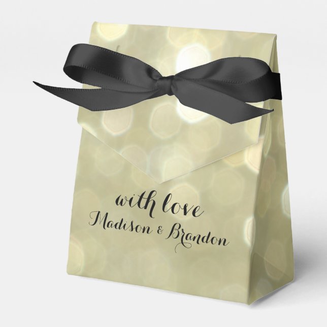 Elegant Gold Sparkle Gift Box (Front Side)