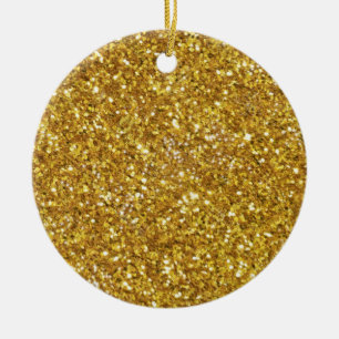 Elegant gold sparkles ceramic tree decoration
