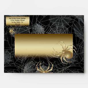 Elegant Gold Spiders Envelopes
