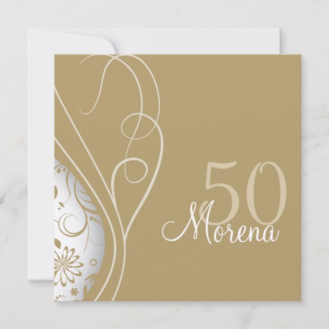 Elegant Gold Square Invitation (Front)