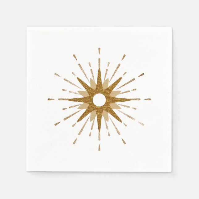 Elegant Gold Starburst Napkin (Front)
