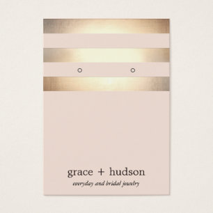 Elegant Gold Stripe Modern Pink Earring Display