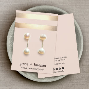 Elegant Gold Stripe Modern Pink Earring Display